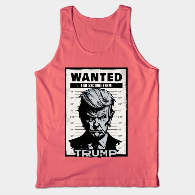 Trump Mugshot Not Guilty Tank Top by All-About-Words